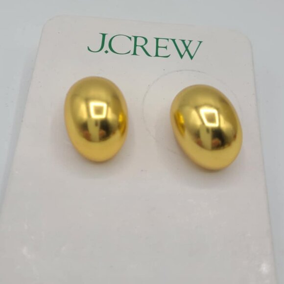 J Crew Gold Tone Orb Stud Earrings NWT!  NEW! - Picture 2 of 7